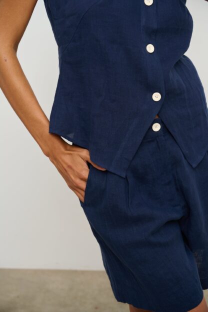 CHALECO BAD HABITS MARGOT LINO NAVY - Imagen 2