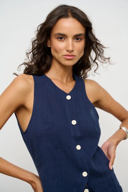 CHALECO BAD HABITS MARGOT LINO NAVY